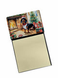 Dachshund Cozy Christmas Watercolor Sticky Note Holder Refillable Dispenser Desk Accessory 3x3 Pad Gift