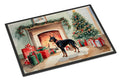 Doberman Pinscher Cozy Christmas Doormat Indoor Outdoor 18H X 27W Front Door Mat Rugs for Entryway, Non Slip Washable