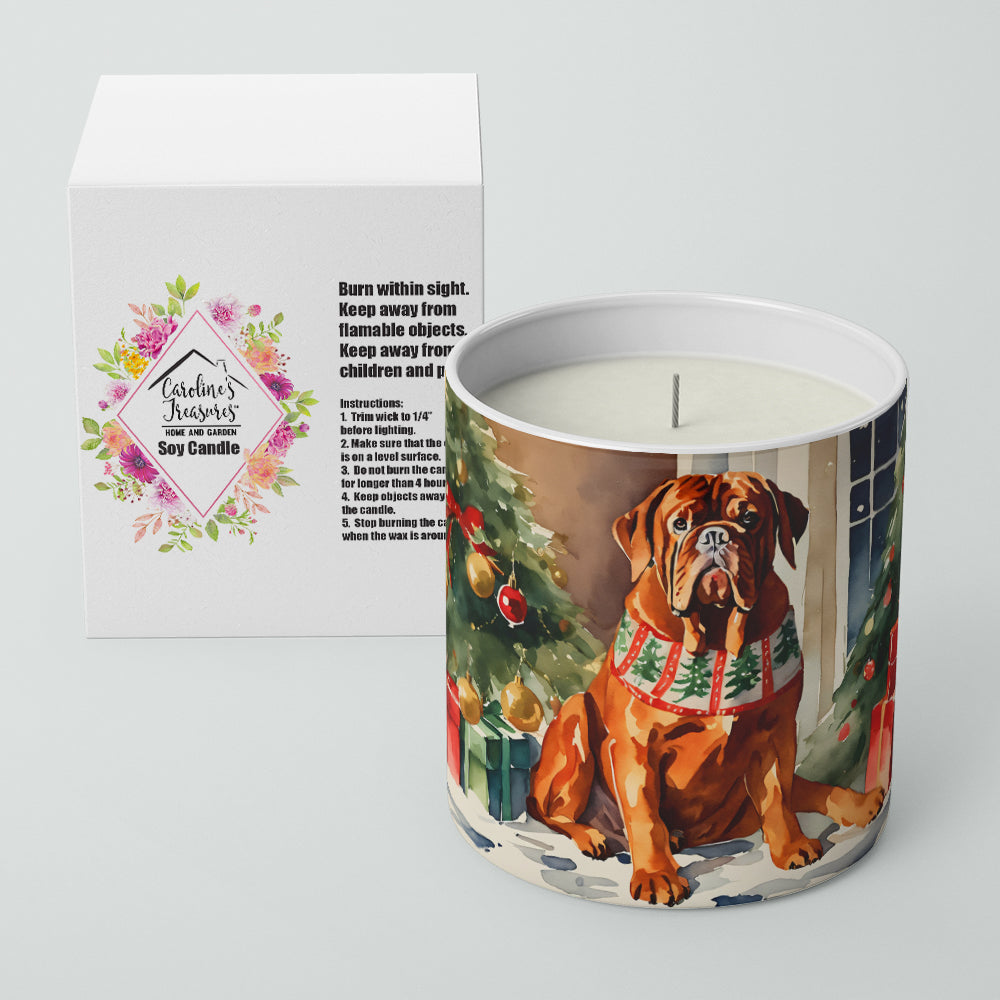 Dogue de Bordeaux Cozy Christmas Decorative Soy Candle Nature Soy Wax Essential Oil Home Decor Ideal for Bedroom Kitchen Bath Office Gift, 10 oz