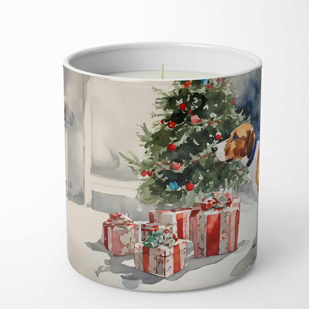 English Foxhound Cozy Christmas Decorative Soy Candle Nature Soy Wax Essential Oil Home Decor Ideal for Bedroom Kitchen Bath Office Gift, 10 oz