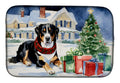 Entlebucher Mountain Dog Cozy Christmas Dish Drying Mat Absorbent Dish Drying Mat Pad for Kitchen Counter Dish Drainer Mat for Countertop, 14 x 21", Multicolor