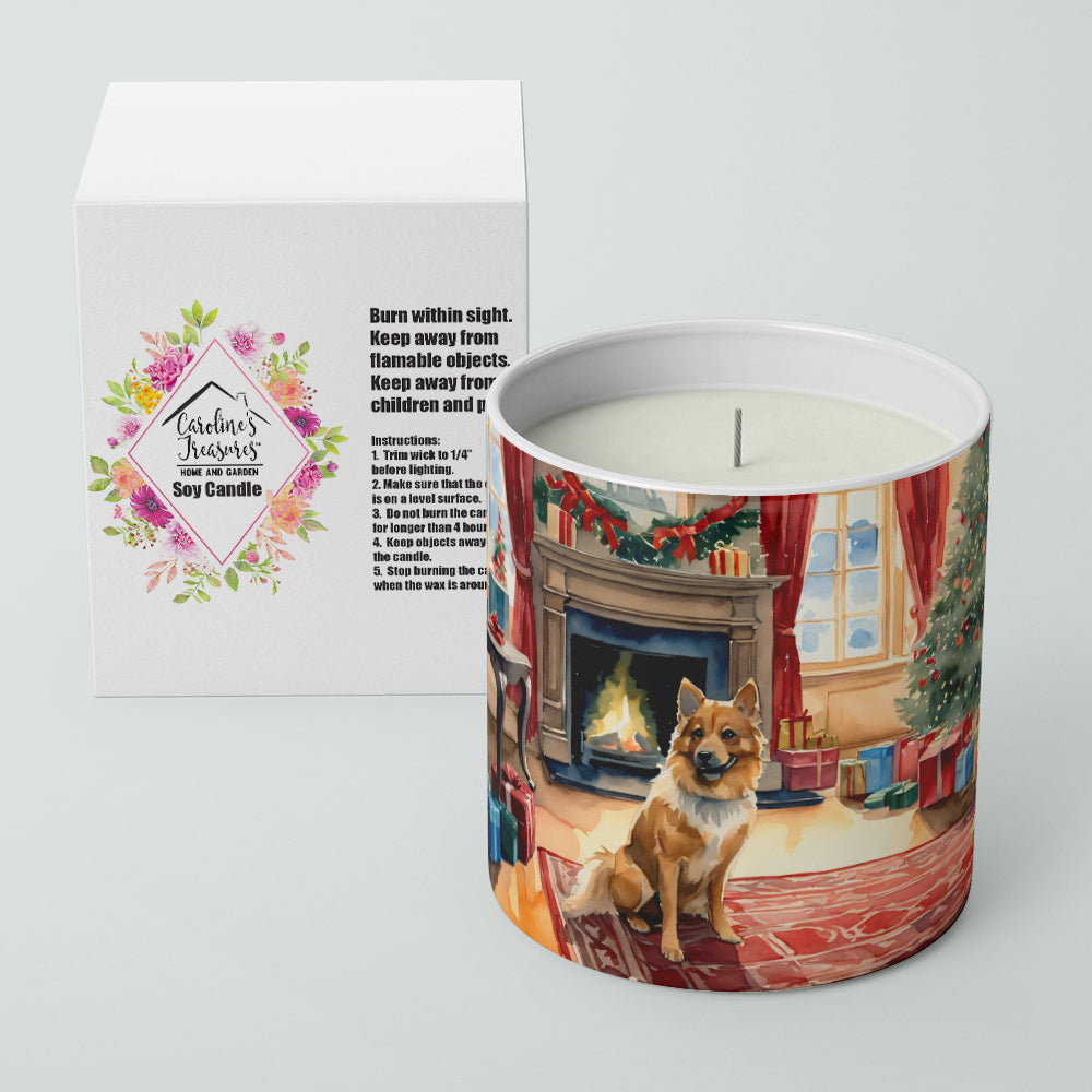 Finnish Spitz Cozy Christmas Decorative Soy Candle Nature Soy Wax Essential Oil Home Decor Ideal for Bedroom Kitchen Bath Office Gift, 10 oz
