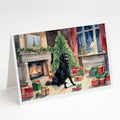 Flat-Coated Retriever Cozy Christmas Greeting Cards Pack of 8 Blank Cards with Envelopes Whimsical A7 Size 5x7