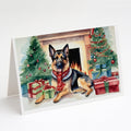 German Shepherd Cozy Christmas Greeting Cards Pack of 8 Blank Cards with Envelopes Whimsical A7 Size 5x7