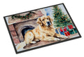 Golden Retriever Cozy Christmas Doormat Indoor Outdoor 24H X 36W Front Door Mat Rugs for Entryway, Non Slip Washable Low Pile,