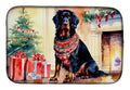 Gordon Setter Cozy Christmas Dish Drying Mat Absorbent Dish Drying Mat Pad for Kitchen Counter Dish Drainer Mat for Countertop, 14 x 21", Multicolor