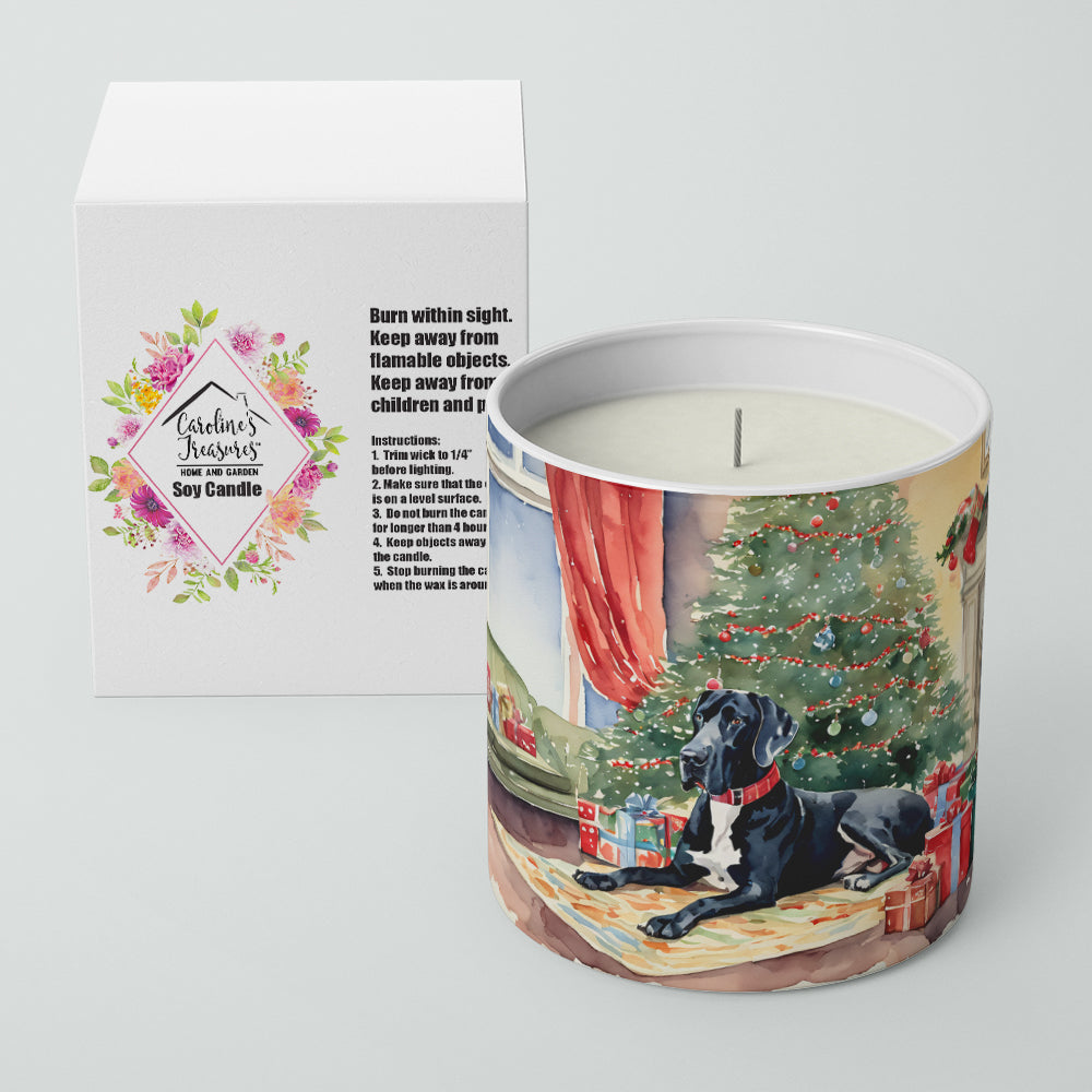 Great Dane Cozy Christmas Decorative Soy Candle Nature Soy Wax Essential Oil Home Decor Ideal for Bedroom Kitchen Bath Office Gift, 10 oz