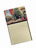 Great Dane Cozy Christmas Watercolor Sticky Note Holder Refillable Dispenser Desk Accessory 3x3 Pad Gift