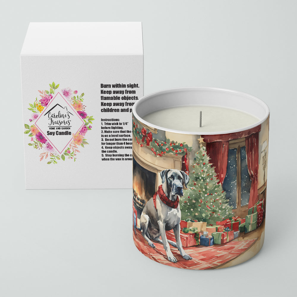 Great Dane Cozy Christmas Decorative Soy Candle Nature Soy Wax Essential Oil Home Decor Ideal for Bedroom Kitchen Bath Office Gift, 10 oz