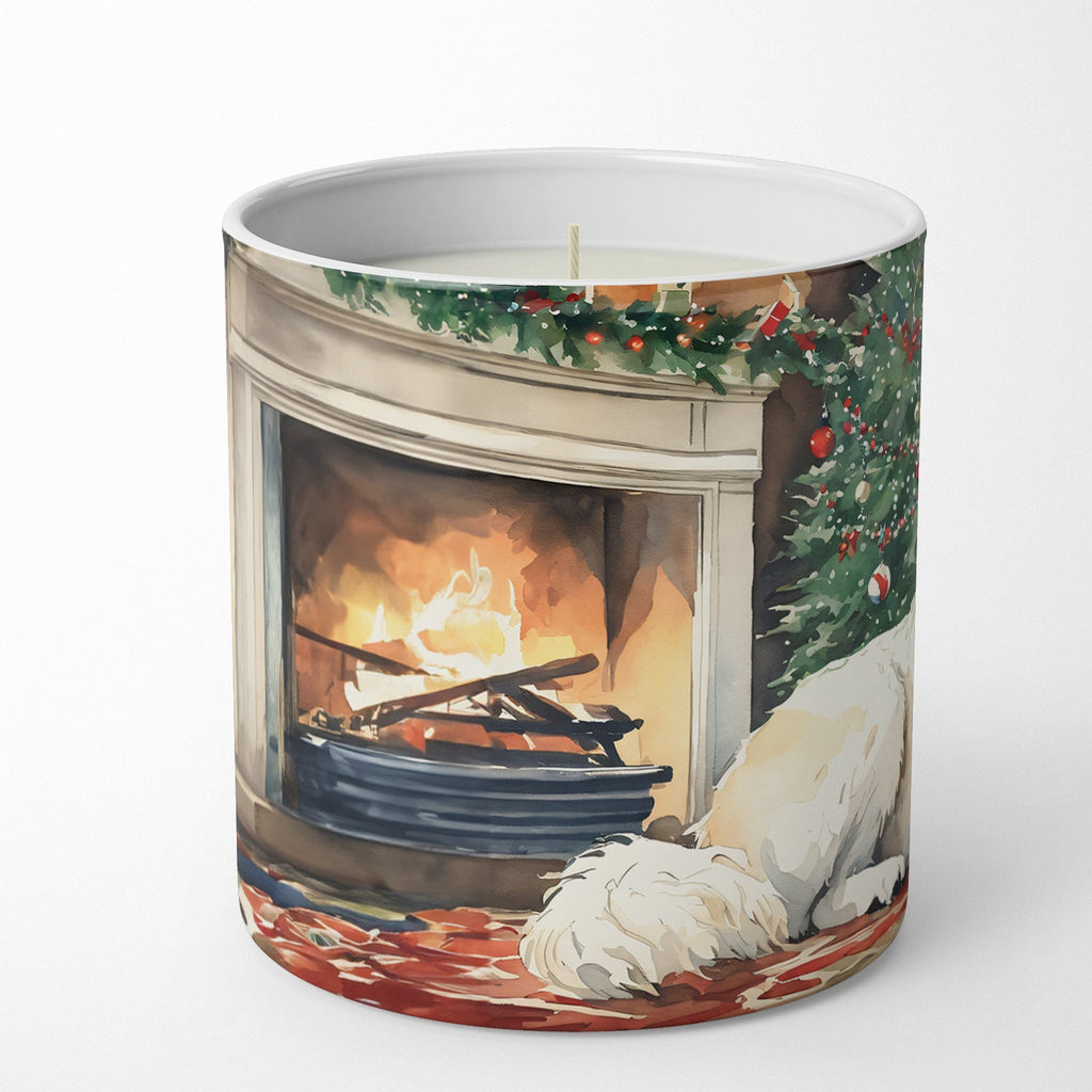 Great Pyrenees Cozy Christmas Decorative Soy Candle Nature Soy Wax Essential Oil Home Decor Ideal for Bedroom Kitchen Bath Office Gift, 10 oz