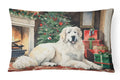 Great Pyrenees Cozy Christmas Decorative Throw Pillow 12x16 Indoor Outdoor Accent Cushion, Fabric Cover with Insert for Sofa, Bed, Porch & Living Room