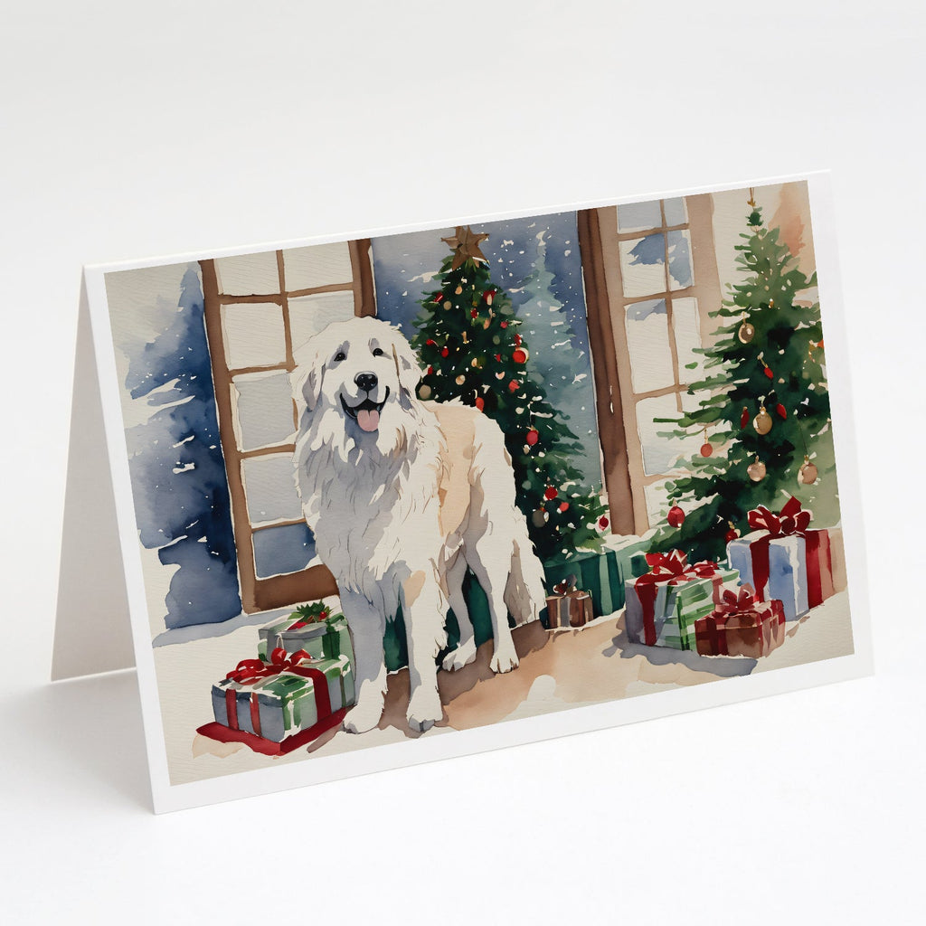 Great Pyrenees Cozy Christmas Greeting Cards Pack of 8 Blank Cards with Envelopes Whimsical A7 Size 5x7