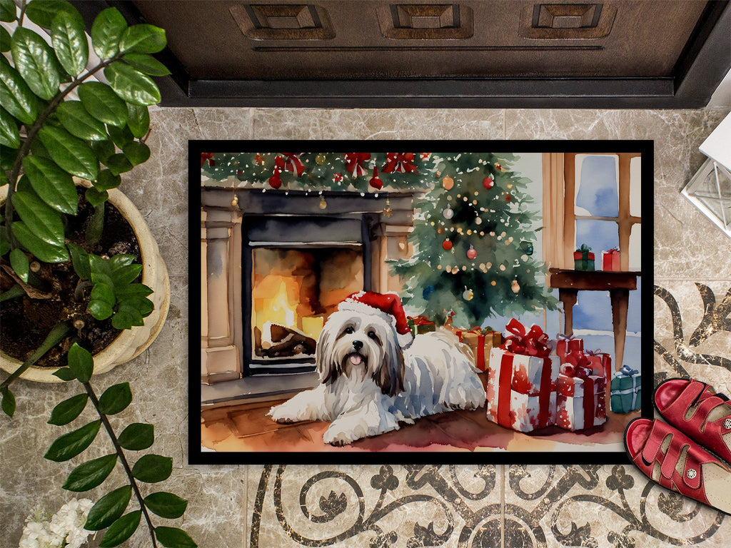 Havanese Cozy Christmas Doormat Indoor Outdoor 24H X 36W Front Door Mat Rugs for Entryway, Non Slip Washable Low Pile,