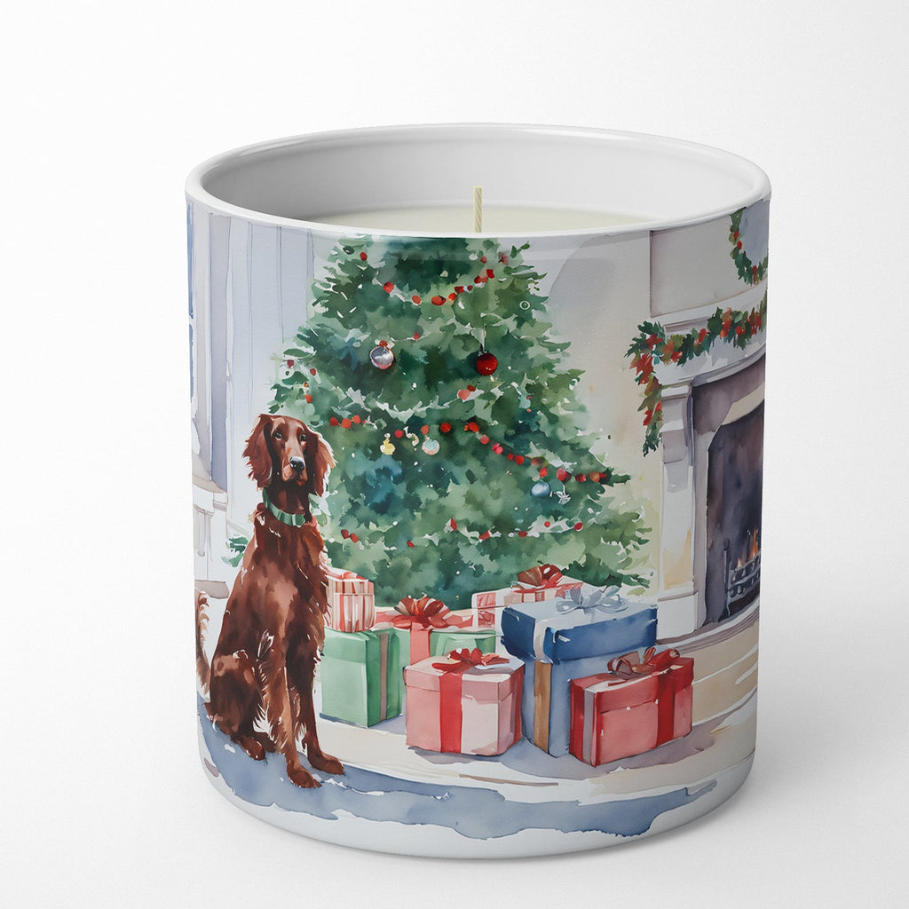 Irish Setter Cozy Christmas Decorative Soy Candle Nature Soy Wax Essential Oil Home Decor Ideal for Bedroom Kitchen Bath Office Gift, 10 oz