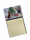 Irish Setter Cozy Christmas Watercolor Sticky Note Holder Refillable Dispenser Desk Accessory 3x3 Pad Gift