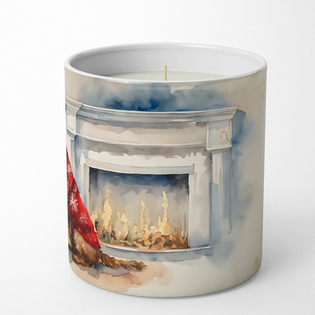 Irish Terrier Cozy Christmas Decorative Soy Candle Nature Soy Wax Essential Oil Home Decor Ideal for Bedroom Kitchen Bath Office Gift, 10 oz