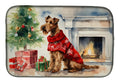 Irish Terrier Cozy Christmas Dish Drying Mat Absorbent Dish Drying Mat Pad for Kitchen Counter Dish Drainer Mat for Countertop, 14 x 21", Multicolor