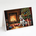 Jack Russell Terrier Cozy Christmas Greeting Cards Pack of 8 Blank Cards with Envelopes Whimsical A7 Size 5x7