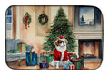 Japanese Chin Cozy Christmas Dish Drying Mat Absorbent Dish Drying Mat Pad for Kitchen Counter Dish Drainer Mat for Countertop, 14 x 21", Multicolor