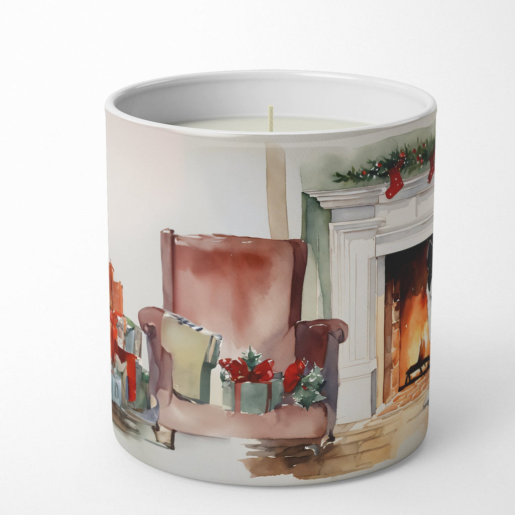 Karelian Bear Dog Cozy Christmas Decorative Soy Candle Nature Soy Wax Essential Oil Home Decor Ideal for Bedroom Kitchen Bath Office Gift, 10 oz