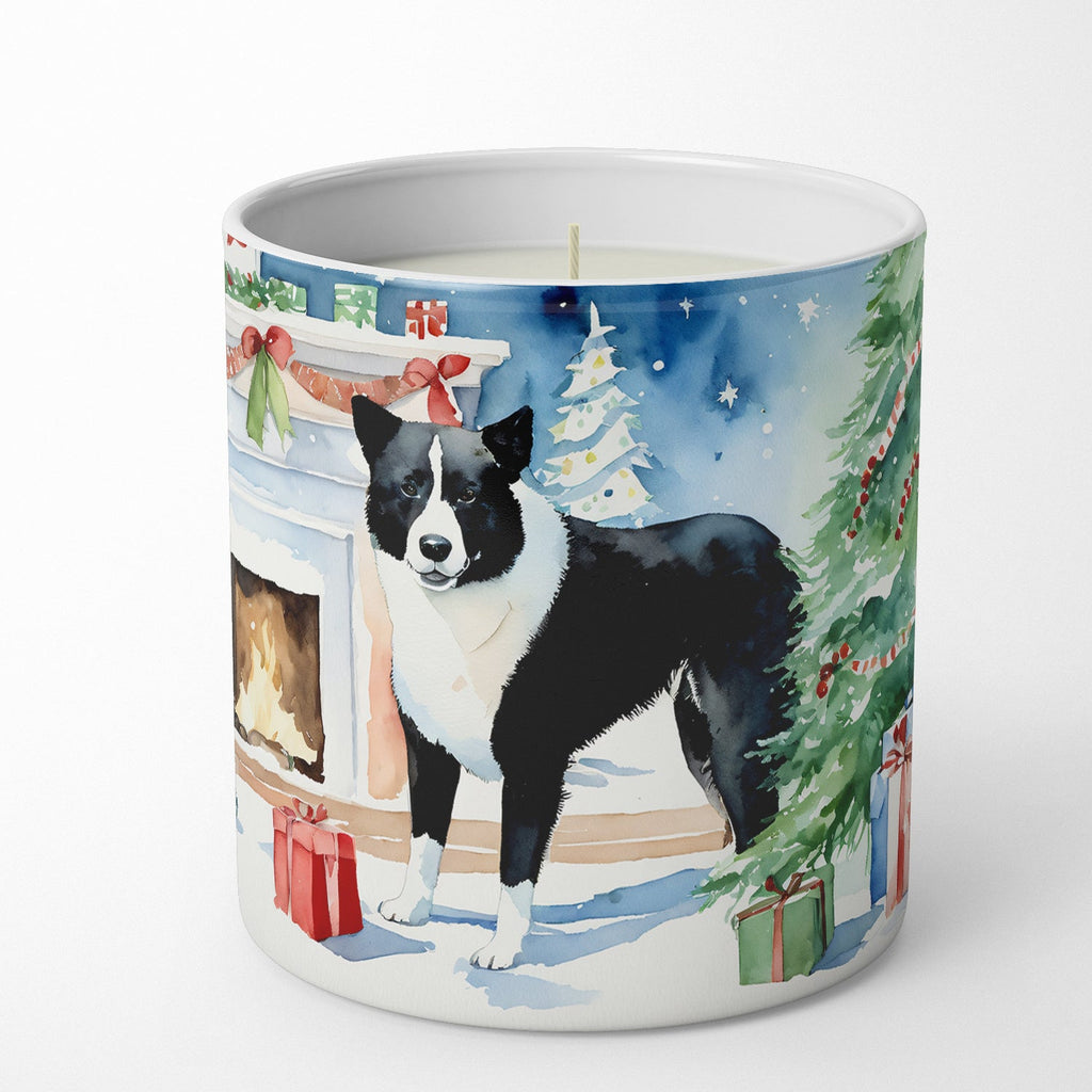 Karelian Bear Dog Cozy Christmas Decorative Soy Candle Nature Soy Wax Essential Oil Home Decor Ideal for Bedroom Kitchen Bath Office Gift, 10 oz