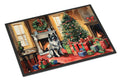 Keeshond Cozy Christmas Doormat Indoor Outdoor 18H X 27W Front Door Mat Rugs for Entryway, Non Slip Washable