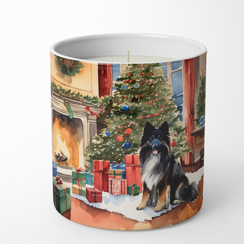 Keeshond Cozy Christmas Decorative Soy Candle Nature Soy Wax Essential Oil Home Decor Ideal for Bedroom Kitchen Bath Office Gift, 10 oz