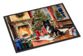 Keeshond Cozy Christmas Doormat Indoor Outdoor 18H X 27W Front Door Mat Rugs for Entryway, Non Slip Washable