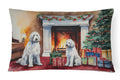 Komondor Cozy Christmas Decorative Throw Pillow 12x16 Indoor Outdoor Accent Cushion, Fabric Cover with Insert for Sofa, Bed, Porch & Living Room