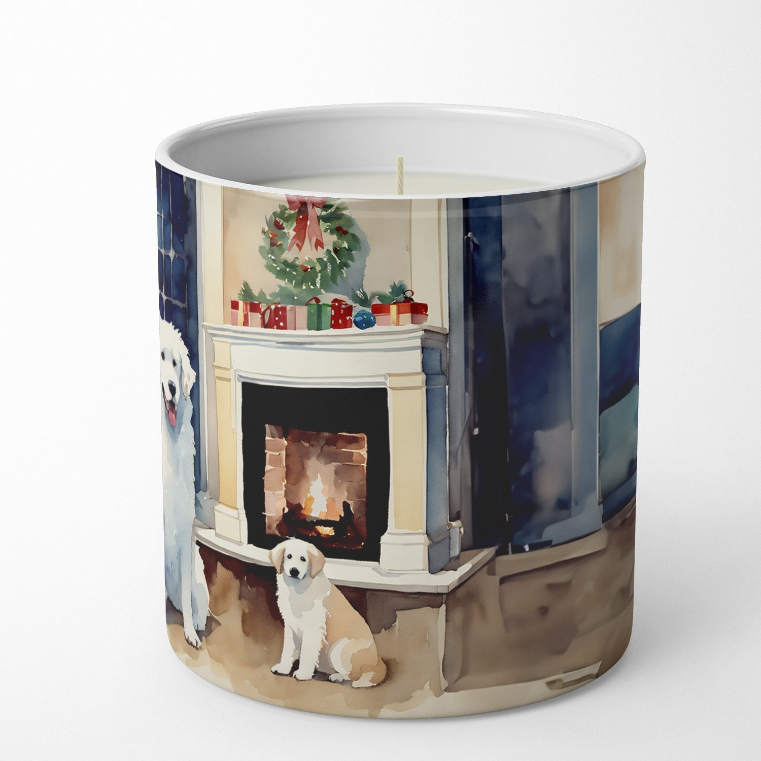 Kuvasz Cozy Christmas Decorative Soy Candle Nature Soy Wax Essential Oil Home Decor Ideal for Bedroom Kitchen Bath Office Gift, 10 oz