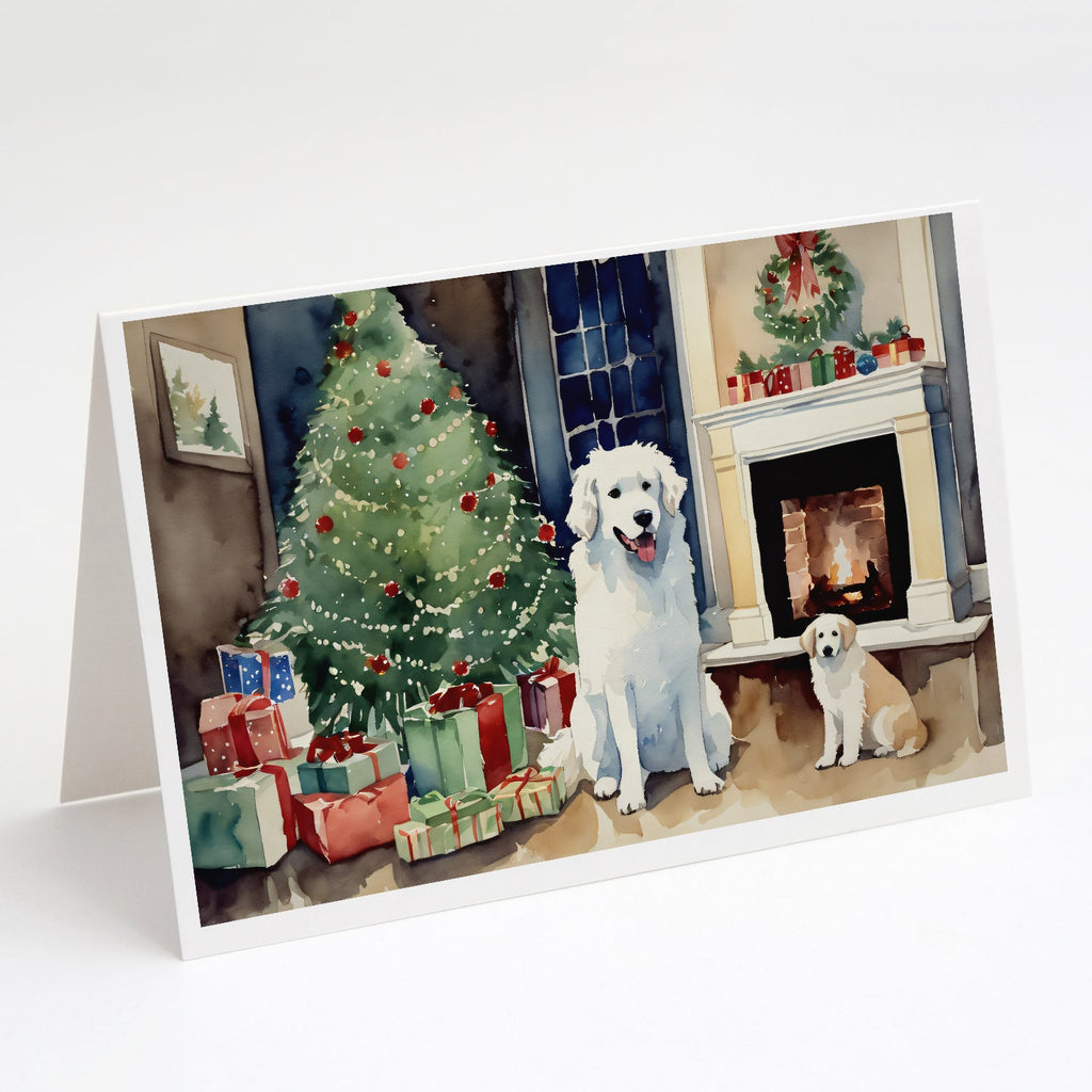 Kuvasz Cozy Christmas Greeting Cards Pack of 8 Blank Cards with Envelopes Whimsical A7 Size 5x7