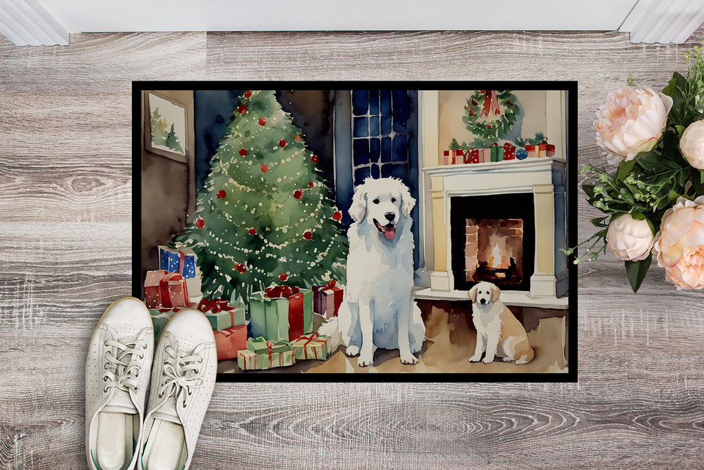 Kuvasz Cozy Christmas Doormat Indoor Outdoor 24H X 36W Front Door Mat Rugs for Entryway, Non Slip Washable Low Pile,