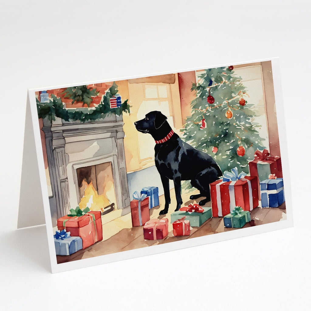 Labrador Retriever Cozy Christmas Greeting Cards Pack of 8 Blank Cards with Envelopes Whimsical A7 Size 5x7