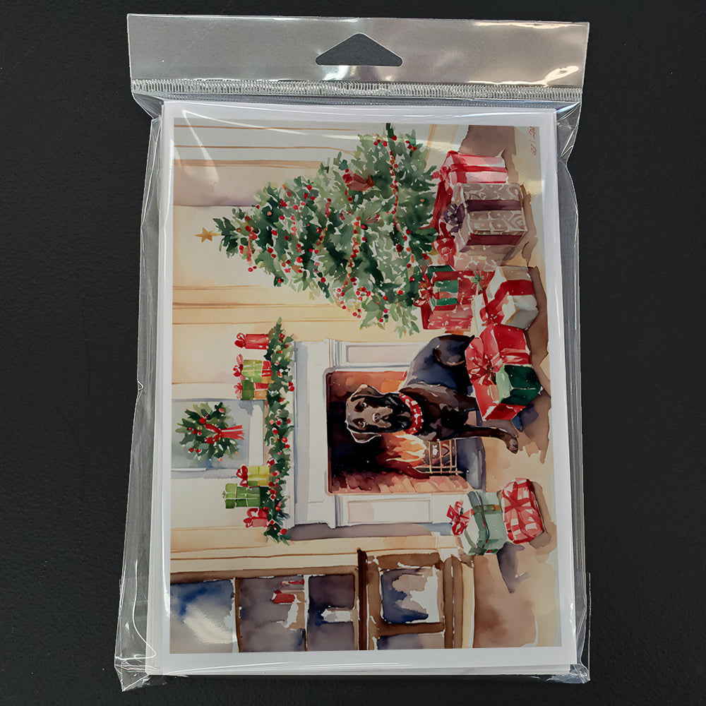Labrador Retriever Cozy Christmas Greeting Cards Pack of 8 Blank Cards with Envelopes Whimsical A7 Size 5x7