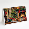 Lakeland Terrier Cozy Christmas Greeting Cards Pack of 8 Blank Cards with Envelopes Whimsical A7 Size 5x7