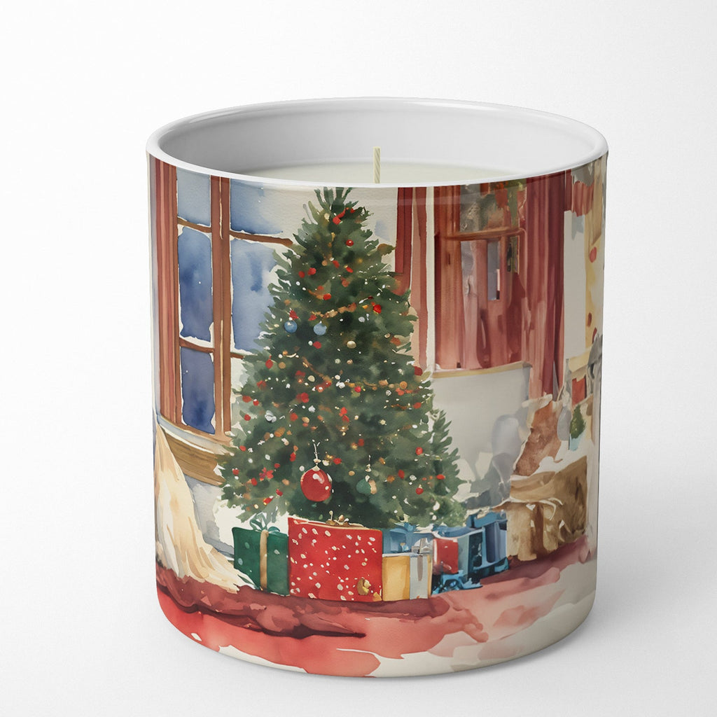 Lhasa Apso Cozy Christmas Decorative Soy Candle Nature Soy Wax Essential Oil Home Decor Ideal for Bedroom Kitchen Bath Office Gift, 10 oz