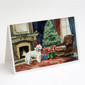 Maltese Cozy Christmas Greeting Cards Pack of 8 Blank Cards with Envelopes Whimsical A7 Size 5x7