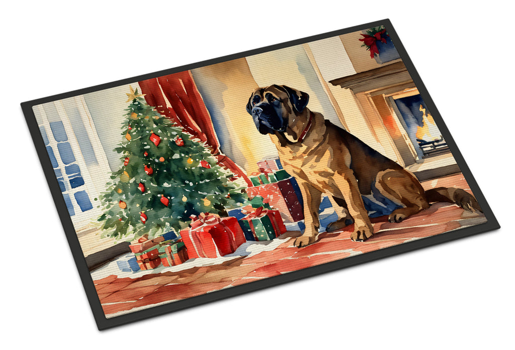 Mastiff Cozy Christmas Doormat Indoor Outdoor 24H X 36W Front Door Mat Rugs for Entryway, Non Slip Washable Low Pile,