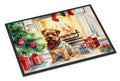 Norfolk Terrier Cozy Christmas Doormat Indoor Outdoor 24H X 36W Front Door Mat Rugs for Entryway, Non Slip Washable Low Pile,