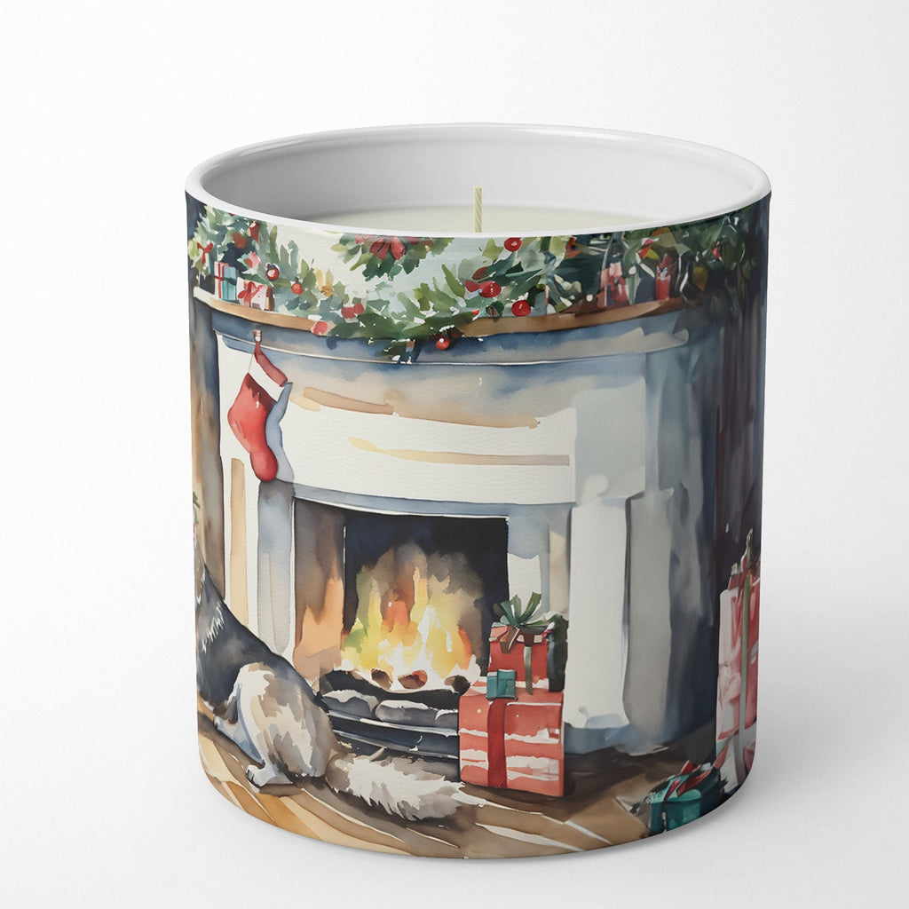 Norwegian Elkhound Cozy Christmas Decorative Soy Candle Nature Soy Wax Essential Oil Home Decor Ideal for Bedroom Kitchen Bath Office Gift, 10 oz