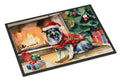 Norwegian Elkhound Cozy Christmas Doormat Indoor Outdoor 24H X 36W Front Door Mat Rugs for Entryway, Non Slip Washable Low Pile,