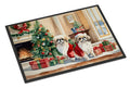 Pekingese Cozy Christmas Doormat Indoor Outdoor 24H X 36W Front Door Mat Rugs for Entryway, Non Slip Washable Low Pile,