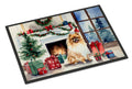 Pomeranian Cozy Christmas Doormat Indoor Outdoor 18H X 27W Front Door Mat Rugs for Entryway, Non Slip Washable