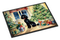 Poodle Cozy Christmas Doormat Indoor Outdoor 18H X 27W Front Door Mat Rugs for Entryway, Non Slip Washable