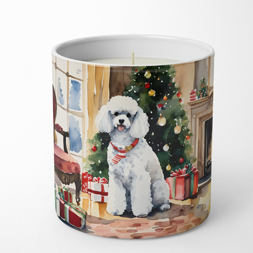 Poodle Cozy Christmas Decorative Soy Candle Nature Soy Wax Essential Oil Home Decor Ideal for Bedroom Kitchen Bath Office Gift, 10 oz