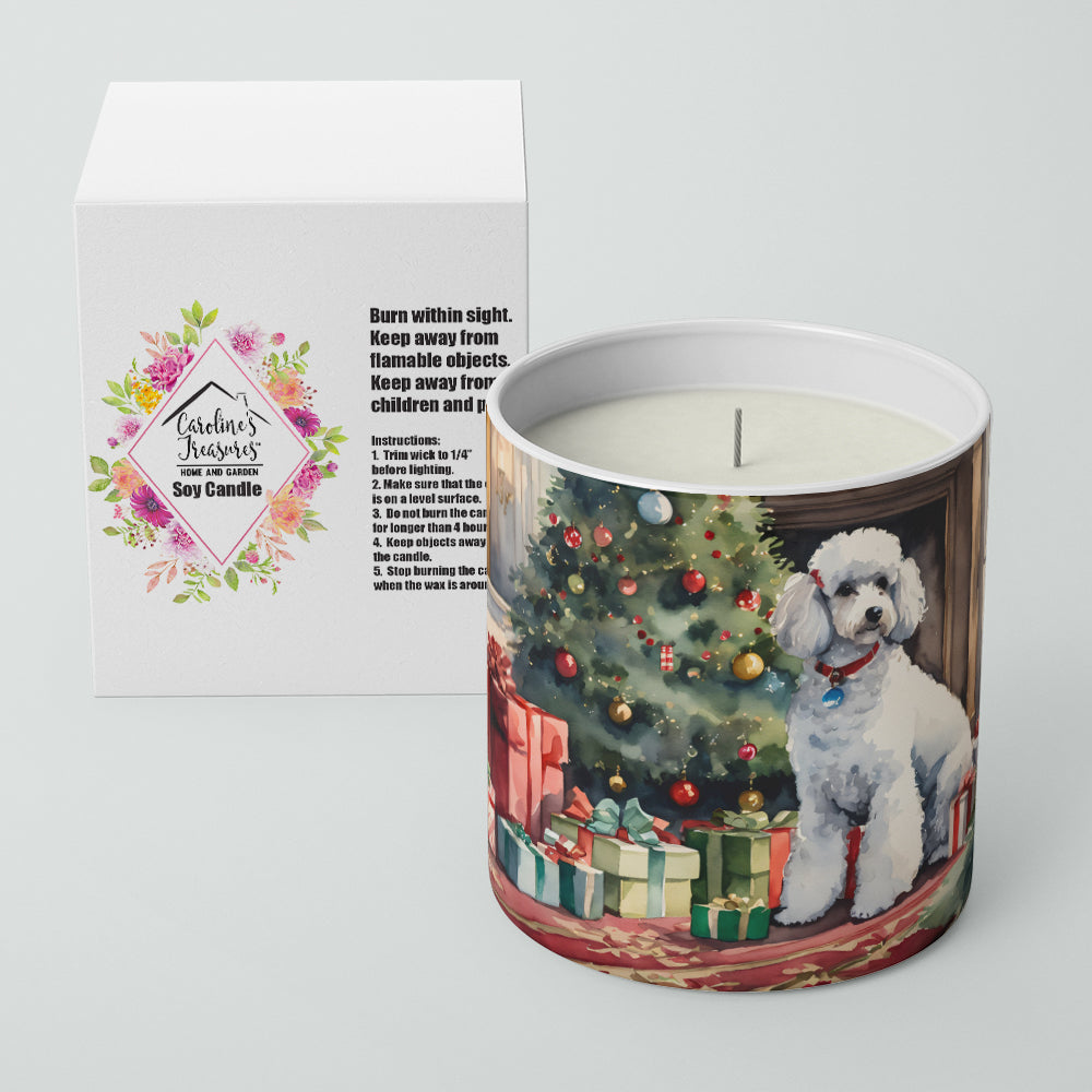 Poodle Cozy Christmas Decorative Soy Candle Nature Soy Wax Essential Oil Home Decor Ideal for Bedroom Kitchen Bath Office Gift, 10 oz