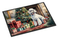 Poodle Cozy Christmas Doormat Indoor Outdoor 24H X 36W Front Door Mat Rugs for Entryway, Non Slip Washable Low Pile,