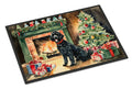Portuguese Water Dog Cozy Christmas Doormat Indoor Outdoor 18H X 27W Front Door Mat Rugs for Entryway, Non Slip Washable