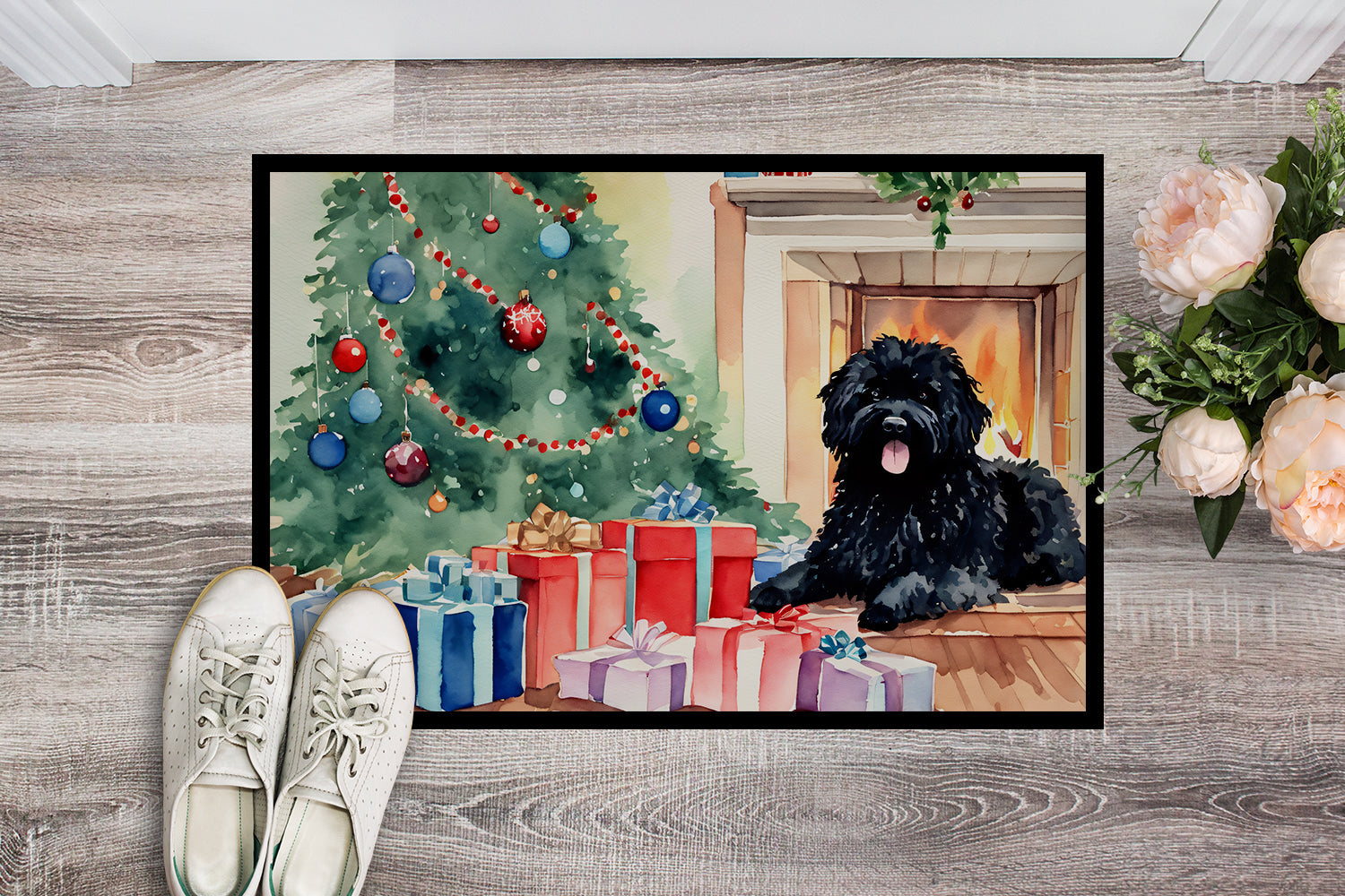Puli Cozy Christmas Doormat Indoor Outdoor 18H X 27W Front Door Mat Rugs for Entryway, Non Slip Washable