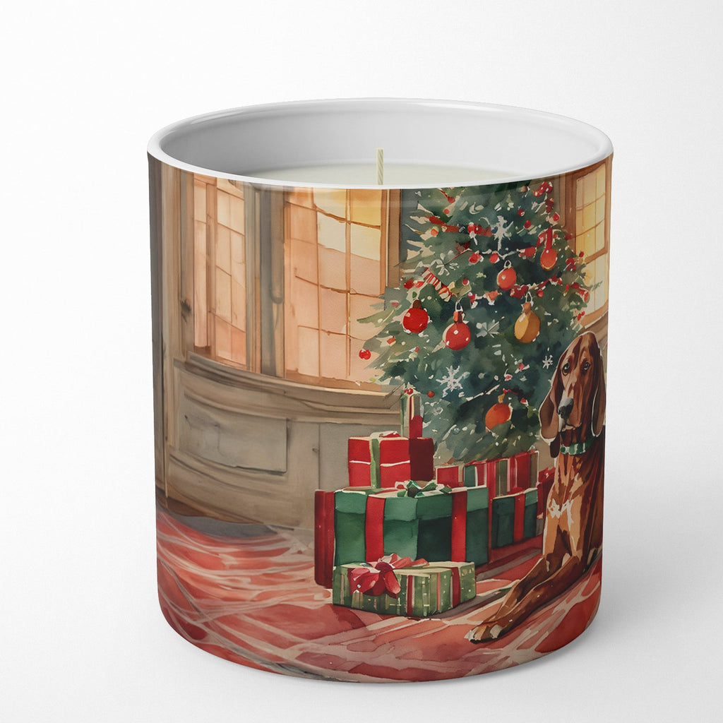 Redbone Coonhound Cozy Christmas Decorative Soy Candle Nature Soy Wax Essential Oil Home Decor Ideal for Bedroom Kitchen Bath Office Gift, 10 oz